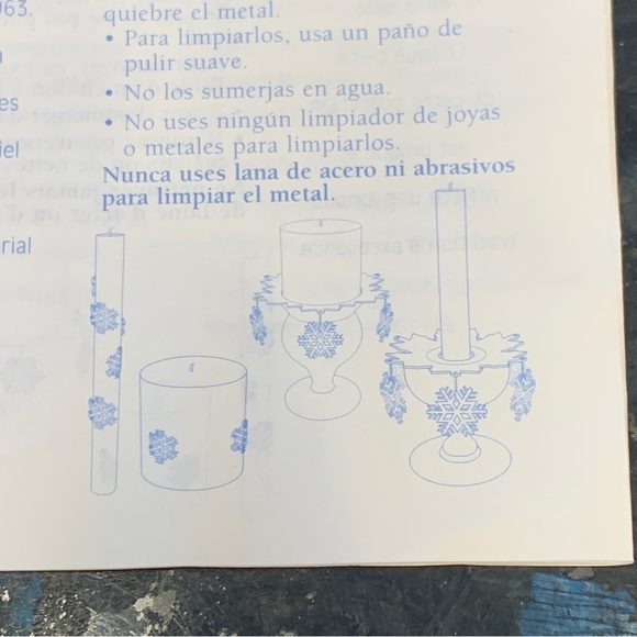 New! Princess House gold snowflake taper bobeche sets decorations candles #611 - Picture 5 of 6